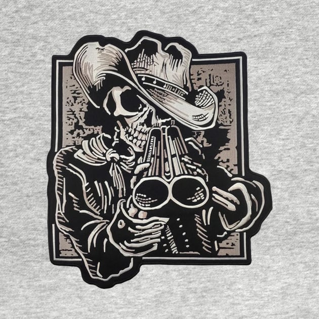 Skull Cowboy Out From Hell by BorisMcgunnard Design